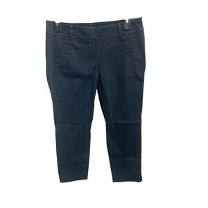 Ann Taylor Petite Navy Blue Cropped Chino Pants Women's Size 4P